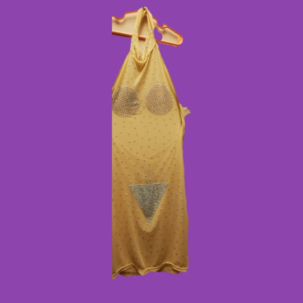 🍉 Sexy see thru dress  halloween   sexy bling  all right places size xlarge